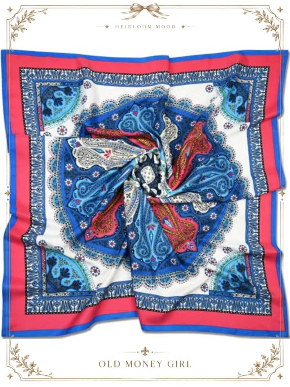 Twill Polyester Satin Square Scarf 40in Hair Wrap Bandana